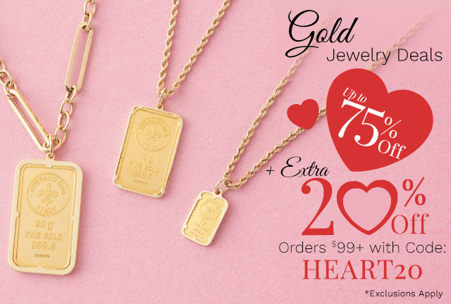 203-711 Gold Jewelry Deals | Up to 75% Off Plus Extra 20% Off Orders $99+ with Code: HEART20 *Exclusions Apply