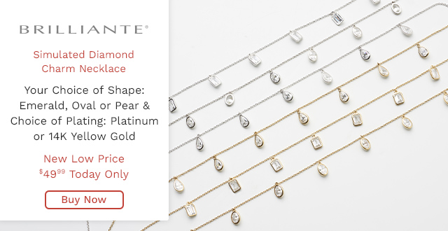 215-079 | Brilliante® Choice of Shape Simulated Diamond Charm Necklace