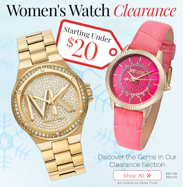 929-738, 929-676 | Stylish Women’s Watches Starting Under $20 - All Clearance Sales are Final