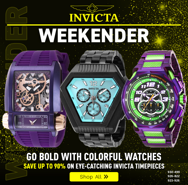 930-499, 926-822, 923-926 | Save Up to 90% on Eye-Catching Invicta Timepieces