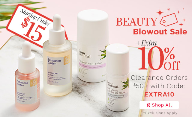 322-068, 322-058, 322-058, 322-068 | Beauty Blowout Sale | Starting Under $15 Plus Extra 10% Off Clearance Orders $50+ with Code: EXTRA10 *Exclusions Apply