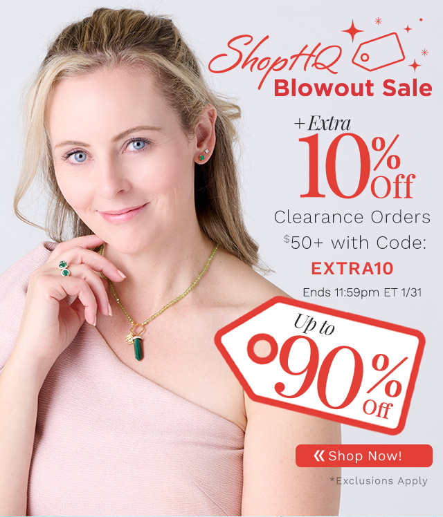 209-963, 209-931, 212-874 ShopHQ Blowout Sale | Up to 90% Off Plus Extra 10% Off Clearance Orders $50+ with Code: EXTRA10 Ends 11:59pm ET 1/31