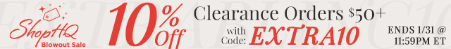 Extra 10% Clearance Orders $50+ w/ Code: EXTRA10 - Ends 1/31 @ 11:59pm ET