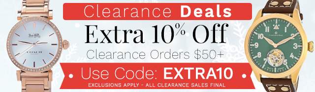 Use Code EXTRA10 to Take an Extra 10% Off Clearance Orders $50+