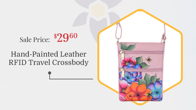 772-537 | Hand-Painted Leather RFID Travel Crossbody