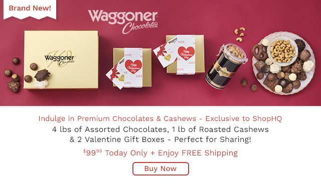 525-323 | Waggoner Chocolate Assorted Chocolates Valentines Gift Set and Cashews-5 lbs