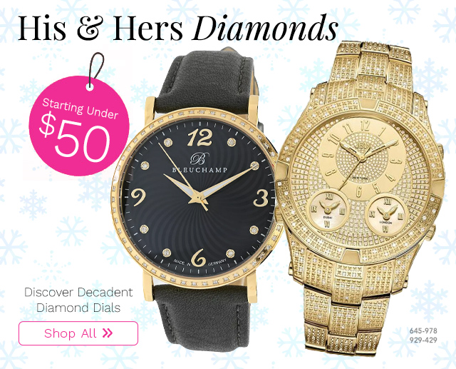 645-978, 929-429 | Discover Decadent Diamond Dials Starting Under $50