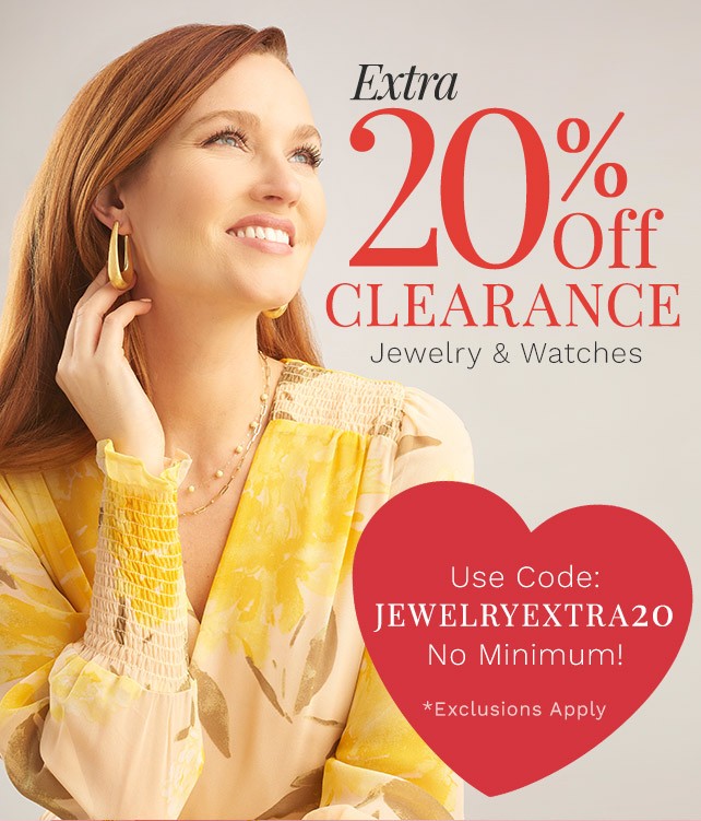 Extra 20% Off Clearance Jewelry & Watches — No Minimum! Use Code: JEWELRYEXTRA20