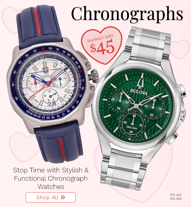 931-467, 931-445 | Chronographs Starting Under $45