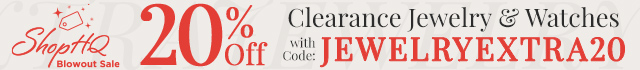 Extra 20% Off Clearance Jewelry & Watches — No Minimum! Use Code: JEWELRYEXTRA20