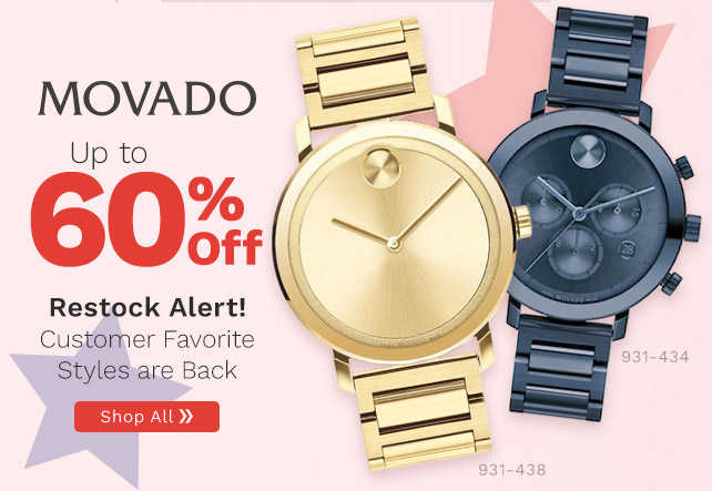 931-438, 931-434 | Movado Restock Up to 60% Off