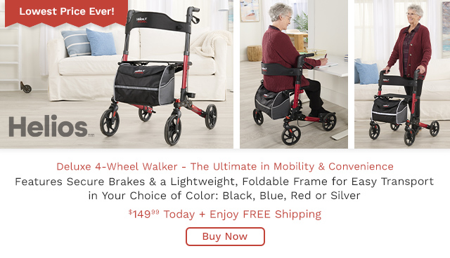 006-490 | Helios Choice of Color 4-Wheel Walker