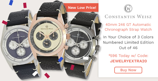 928-840 | Constantin Weisz 40mm 246 GT LE Automatic Chronograph Strap Watch