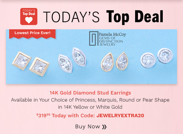 210-085 | Gems of Distinction™ 14K Gold Choice of Shape Diamond Stud Earrings