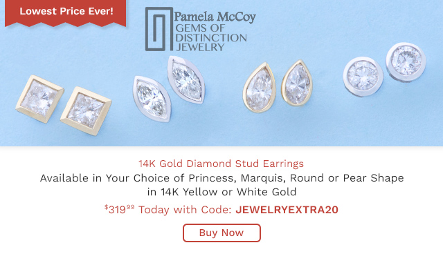 210-085 | Gems of Distinction™ 14K Gold Choice of Shape Diamond Stud Earrings