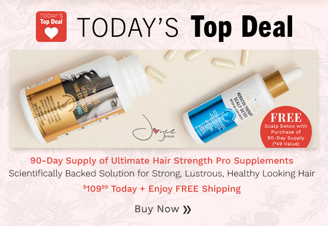 321-518, 321-516 | 90-Day Supply of Ultimate Hair Strength Pro Supplements Scientifically Backed Solution for Strong, Lustrous, Healthy Looking Hair $109.99 Today + Enjoy FREE Shipping