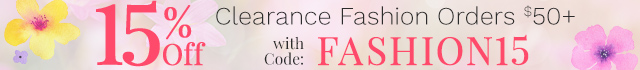 Extra 15% Off Clearance Fashion Orders $50+ with Code: FASHION15