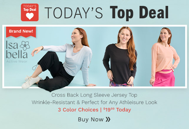 776-368 | Cross Back Long Sleeve Jersey Top