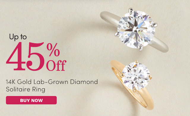 J642603 | 14K Gold Lab-Grown Diamond Solitaire Ring