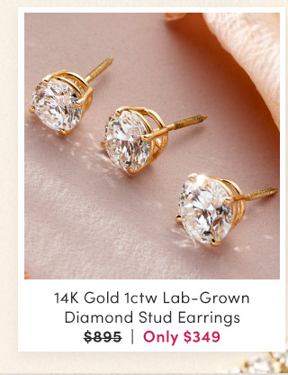 J642599 | 14K Gold Lab-Grown Diamond Stud Earrings