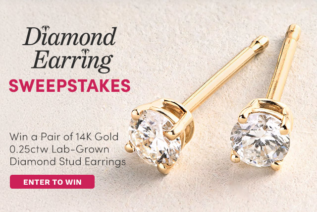 J650587 | Diamond Earring Sweepstakes - Win a Pair of 14K Gold 0.25ctw Lab-Grown Diamond Stud Earrings