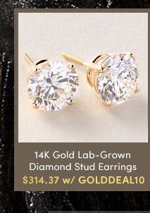 J642599 | 14K Gold Lab-Grown Diamond Stud Earrings