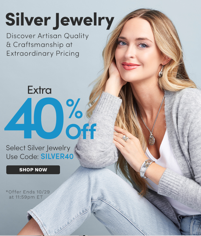 Extra 40% Off Select Silver Jewelry Styles with Code: SILVER40
