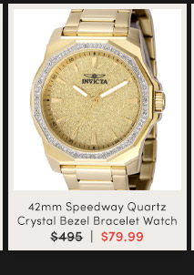 49127 | 42mm Speedway Quartz Crystal Bezel Bracelet Watch