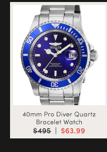 26971 | 40mm Pro Diver Quartz Bracelet Watch
