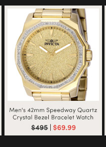 49127 | Men's 42mm Speedway Quartz Crystal Bezel Bracelet Watch