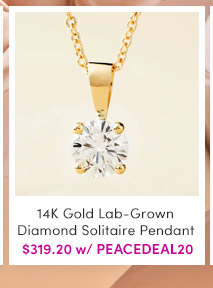 J642601 | 14K Gold Lab-Grown Diamond Solitaire Pendant