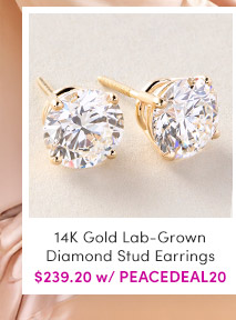 J642599 | 14K Gold Lab-Grown Diamond Stud Earrings