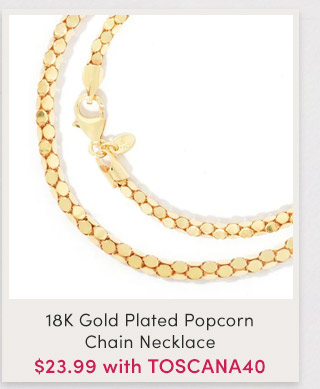 J580744 | 18K Gold Plated Popcorn Chain Bracelet