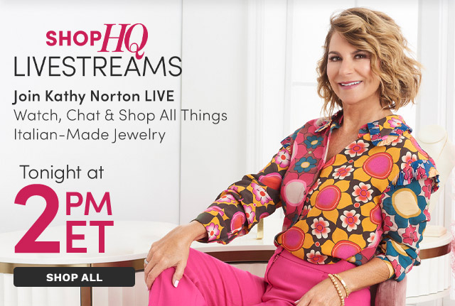 Join Kathy Norton LIVE at 2pm ET Watch, Chat & Shop All Things Italian-Made Jewelry