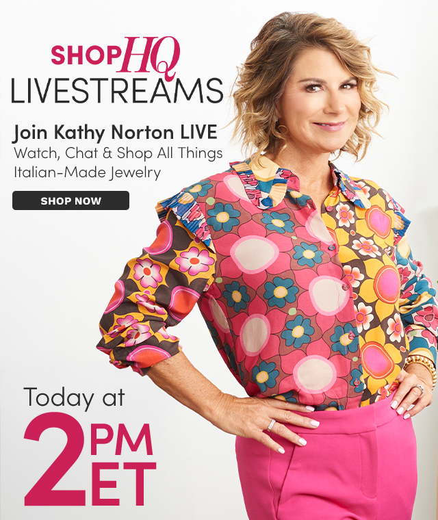 Join Kathy Norton LIVE at 2pm ET Watch, Chat & Shop All Things Italian-Made Jewelry