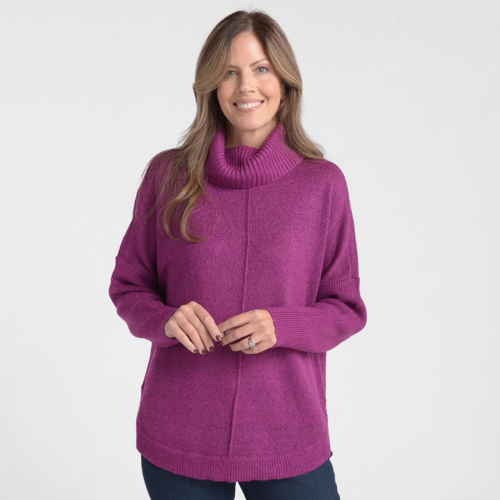 Image of Christopher & Banks Cowl Neck Dolman Sleeve Sweater