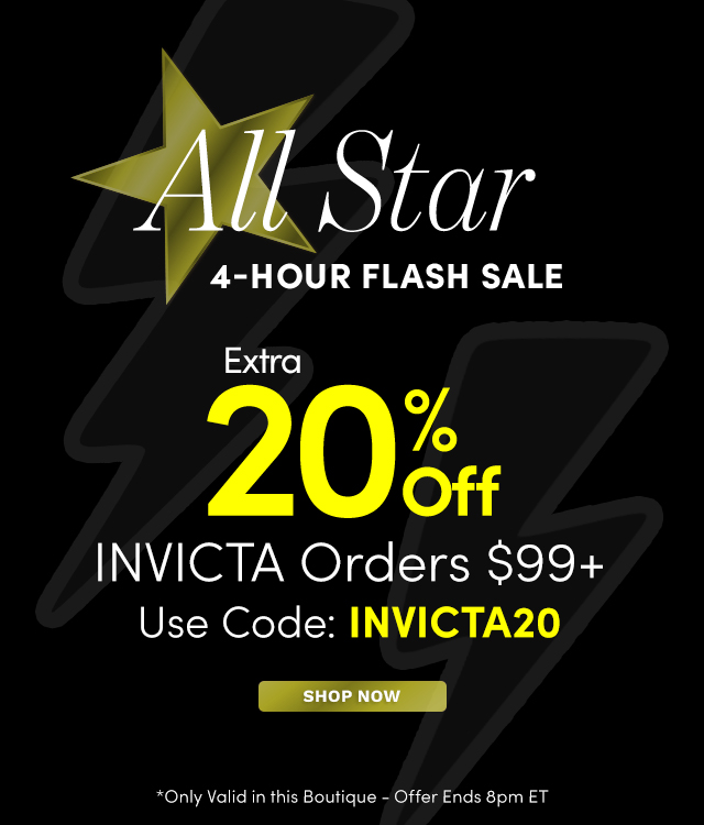 Extra 20% Off INVICTA Orders $99+ with Code: INVICTA20 Don't Wait - Deal Ends at 8pm ET