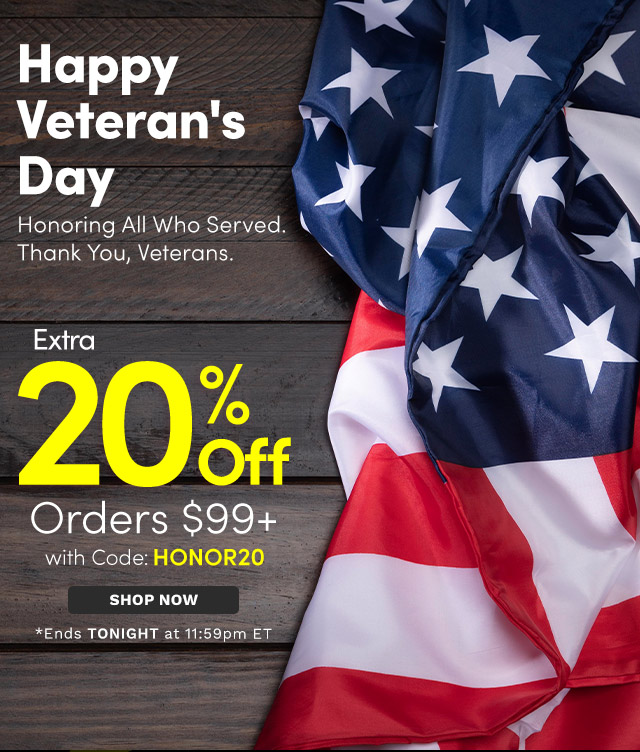 Extra 20% Off Orders $99+ with Code: HONOR20