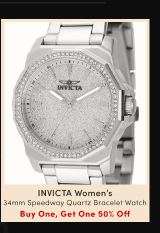 49128 - Invicta Women's 34mm Speedway Quartz Crystal Bezel Bracelet Watch | Buy One, Get One 50% Off