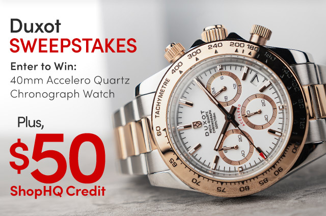 DX-2065-77 | Duxot Sweepstakes - Enter to Win: Duxot Men’s 40mm Accelero Quartz Chronograph + $50 ShopHQ Credit