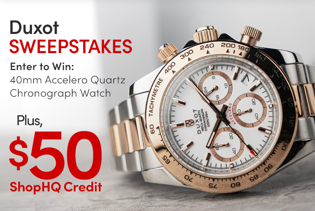 DX-2065-77 | Duxot Sweepstakes - Enter to Win: Duxot Men’s 40mm Accelero Quartz Chronograph + $50 ShopHQ Credit