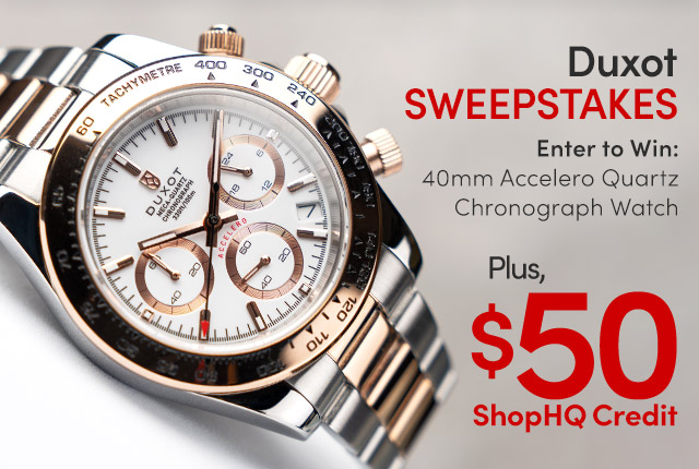 DX-2065-77 | Duxot Sweepstakes - Enter to Win: Duxot Men’s 40mm Accelero Quartz Chronograph + $50 ShopHQ Credit