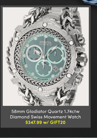 48420 | Invicta Men's 58mm Gladiator Quartz 1.74ctw Diamond Swiss Movement Watch