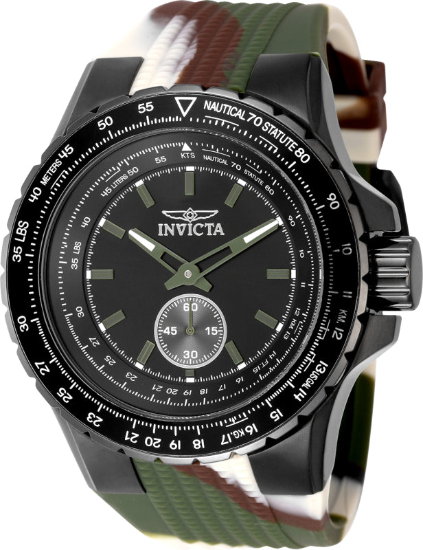 Image of Invicta Men's 50mm Aviator Quartz Multifunction Camouflage Silicone Strap Watch