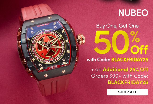NB-6106 | Nubeo - Buy One, Get One, 50% Off All Watches + an Additional 25% Off Orders $99+ Use Code: BLACKFRIDAY25