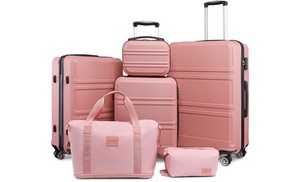 Valise, sac de voyage et sac à cosmétiques Kono rose Valise, sac de voyage et sac à cosmétiques Kono rose