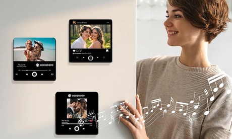 Cadeau idéal : magnet de réfrigérateur personnalisé avec musique