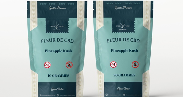 Fleur de CBD, Pineapple Kush de la marque Green Vertus