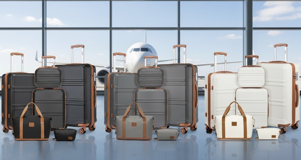 KONO ABS Coffret de valises rigides (6 pièces), disponible en plusieurs couleurs, livraison offerte