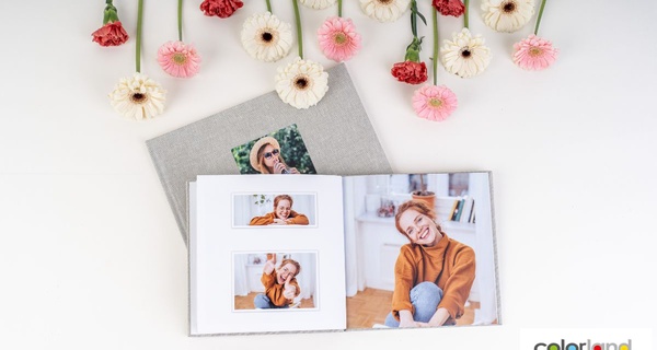 Livre photo premium en format carré 20 x 20 cm ou 30 x 30 cm, avec Colorland